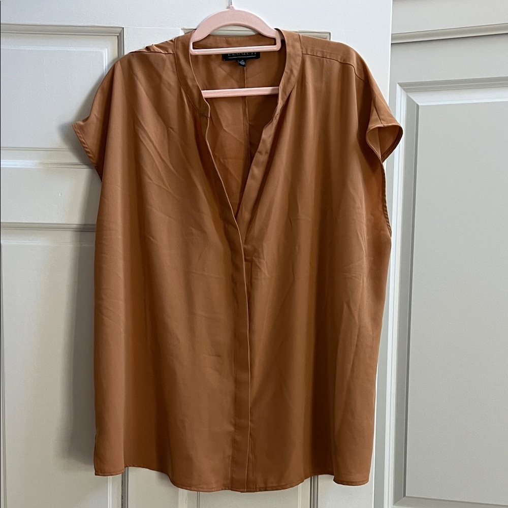 Eloquii Women's Tan Blouse
